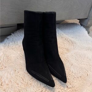 Jimmy Choo Elegant Black Suede Heeled Boots